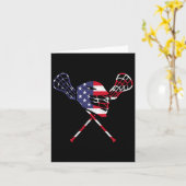Amerikaanse vlag Lacrosse Kaart (Gele Bloem)