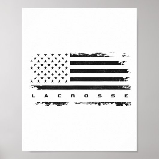 Amerikaanse Vlag Lacrosse Kleding - Lacrosse 1 Poster (Voorkant)