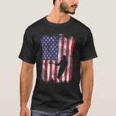 Amerikaanse vlag Lacrosse  Lax Patriotic Man W T-shirt (Voorkant)
