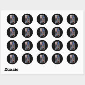 Amerikaanse vlag Lacrosse Lax Ronde Sticker (Vel)