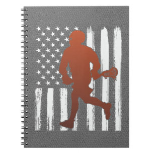 Amerikaanse vlag lacrosse notitieboek