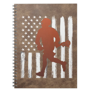 Amerikaanse vlag lacrosse notitieboek