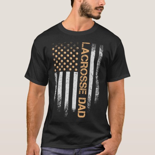  Amerikaanse vlag Lacrosse Player T-shirt (Voorkant)