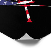 Amerikaanse vlag Lacrosse Poster (Hoek)