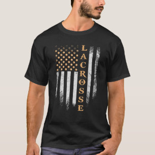  Amerikaanse Vlag Lacrosse Speler Patriottisch T-shirt