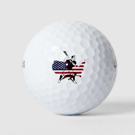 Amerikaanse vlag Lacrosse Unlimited lax Player Golfballen (Voorkant)