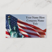 Amerikaanse vlag - Lady Liberty Visitekaartje (Voorkant)