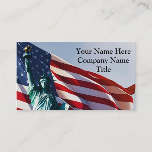 Amerikaanse vlag - Lady Liberty Visitekaartje (Voorkant)