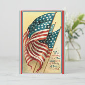  Amerikaanse vlag Land van Vrijheid Patriottisch Feestdagenkaart (Staand voorkant)