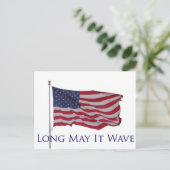 amerikaanse vlag , lang moge het door de golven lo briefkaart (Staand voorkant)