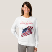 Amerikaanse vlag lange hoes T-Shirt (Voorkant volledig)
