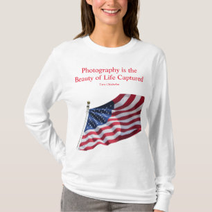 Amerikaanse vlag lange hoes T-Shirt