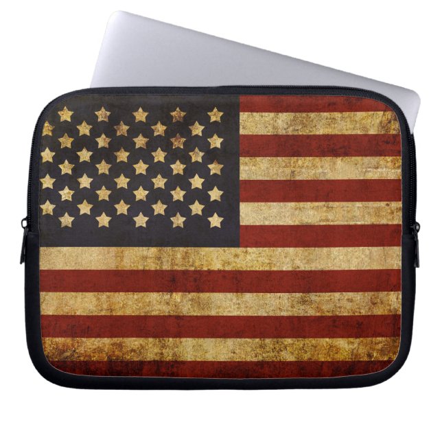  Amerikaanse vlag Laptop Sleeve (Voorkant)