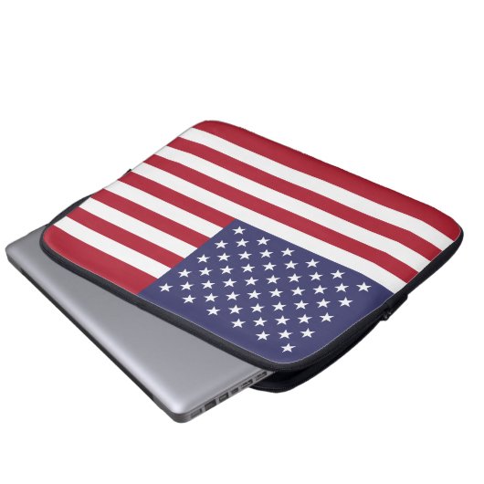 Amerikaanse vlag laptop sleeve (Voorkant onderkant)