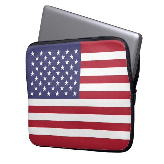Amerikaanse vlag laptop sleeve (Voorkant Links)