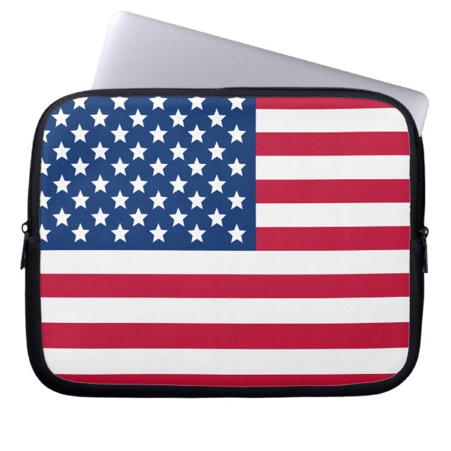 Amerikaanse vlag laptop sleeve (Voorkant)