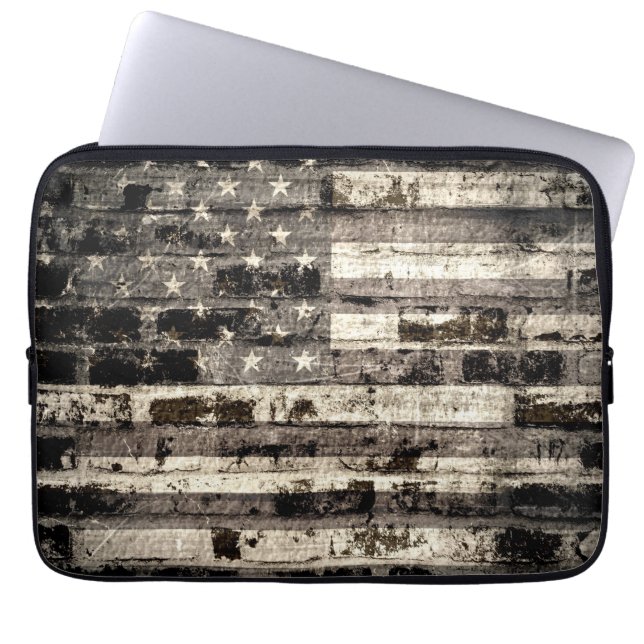 Amerikaanse vlag  laptop sleeve (Voorkant)