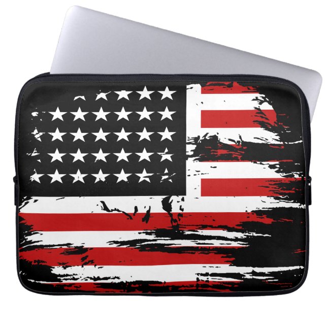  Amerikaanse vlag Laptop Sleeve (Voorkant)