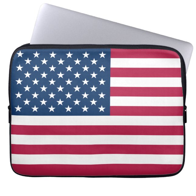 Amerikaanse vlag laptop sleeve (Voorkant)