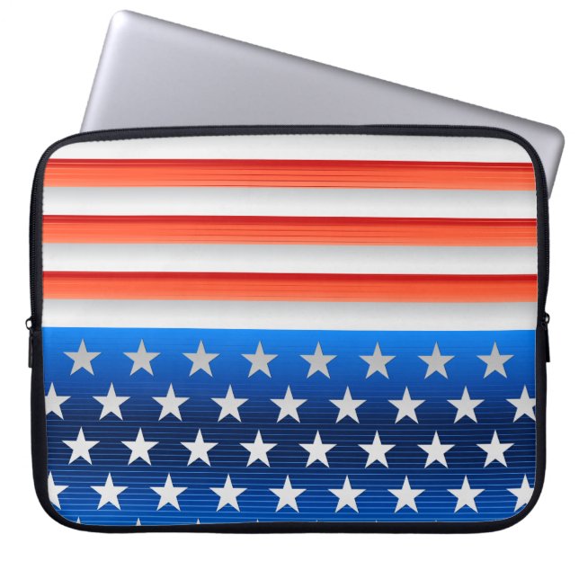 Amerikaanse vlag laptop sleeve (Voorkant)