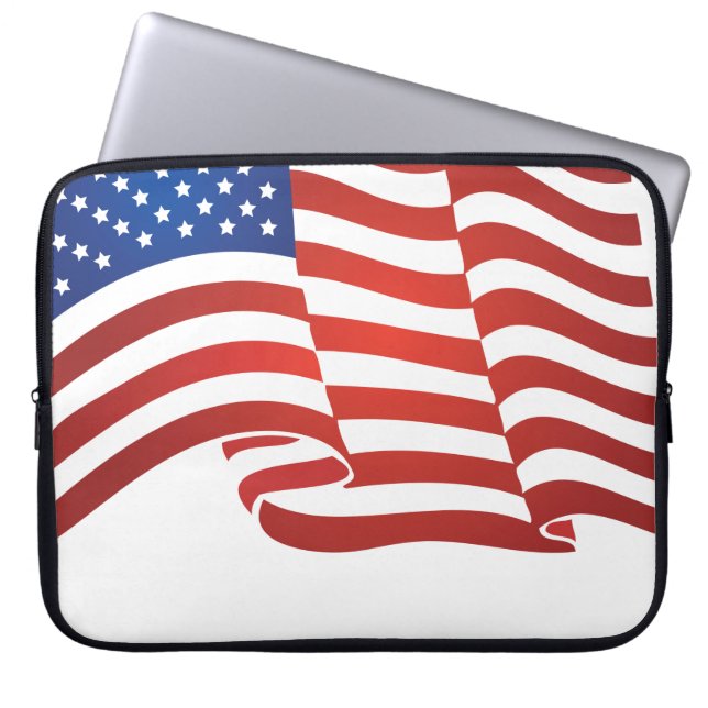 Amerikaanse vlag laptop sleeve (Voorkant)