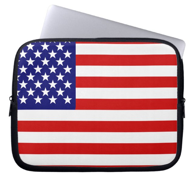 Amerikaanse vlag laptop sleeve (Voorkant)