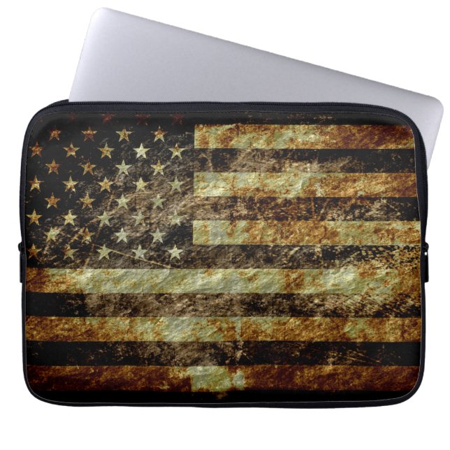 Amerikaanse vlag laptop sleeve (Voorkant)
