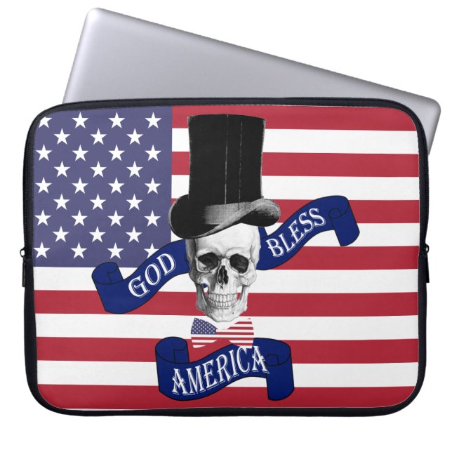 Amerikaanse vlag laptop sleeve (Voorkant)