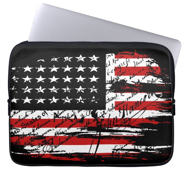  Amerikaanse vlag Laptop Sleeve (Voorkant)