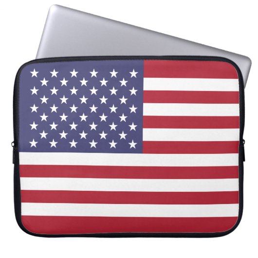 Amerikaanse vlag laptop sleeve (Voorkant)