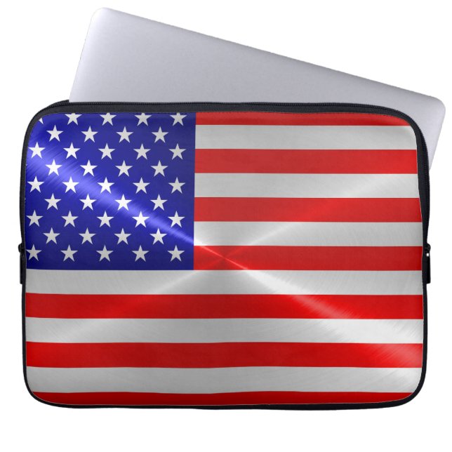 Amerikaanse vlag laptop sleeve (Voorkant)