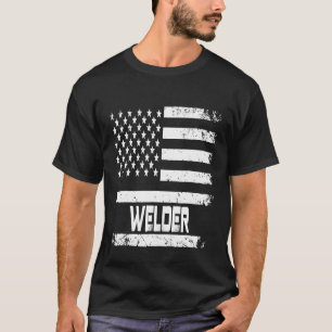 Amerikaanse vlag lasser cadeau voor lasser Baxi T-shirt