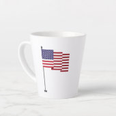 Amerikaanse vlag latte mok (Linkerhoek)
