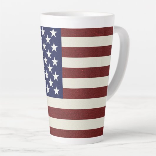 Amerikaanse vlag latte mok (Rechterhoek)