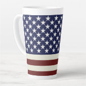 Amerikaanse vlag latte mok (Linkerhoek)