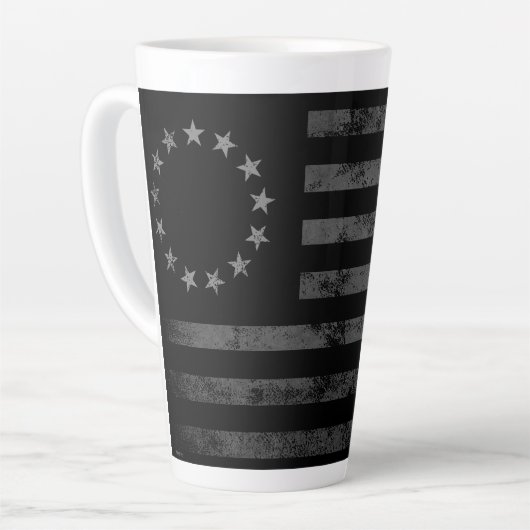 Amerikaanse vlag latte mok (Linkerhoek)