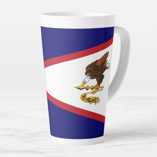 Amerikaanse vlag latte mok (Rechterhoek)