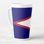 Amerikaanse vlag latte mok (Linkerhoek)