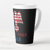 Amerikaanse vlag latte mok (Rechterhoek)