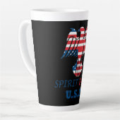 Amerikaanse vlag latte mok (Linkerhoek)