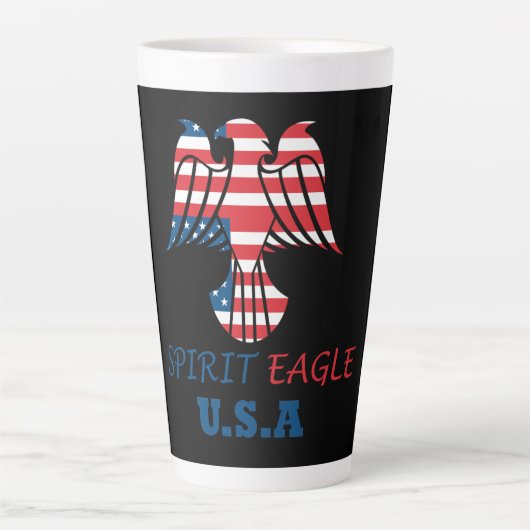 Amerikaanse vlag latte mok (Voorkant)