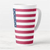 Amerikaanse vlag latte mok (Rechterhoek)