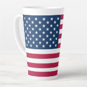 Amerikaanse vlag latte mok (Linkerhoek)