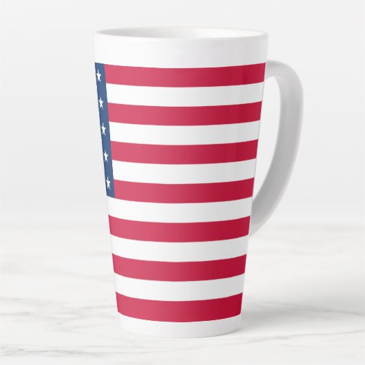 Amerikaanse vlag Latte Mok (Rechterhoek)