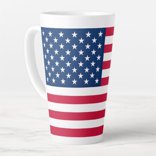 Amerikaanse vlag Latte Mok (Linkerhoek)