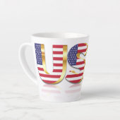 Amerikaanse vlag Latte Mok American Patriotic (Linkerhoek)