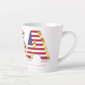 Amerikaanse vlag Latte Mok American Patriotic (Rechts)