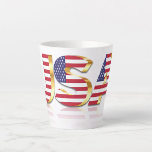 Amerikaanse vlag Latte Mok American Patriotic