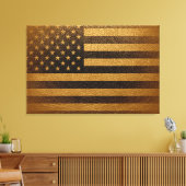 Amerikaanse vlag leder #2 canvas afdruk (Insitu (Woonkamer))