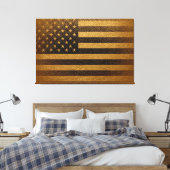 Amerikaanse vlag leder #2 canvas afdruk (Insitu (Slaapkamer))